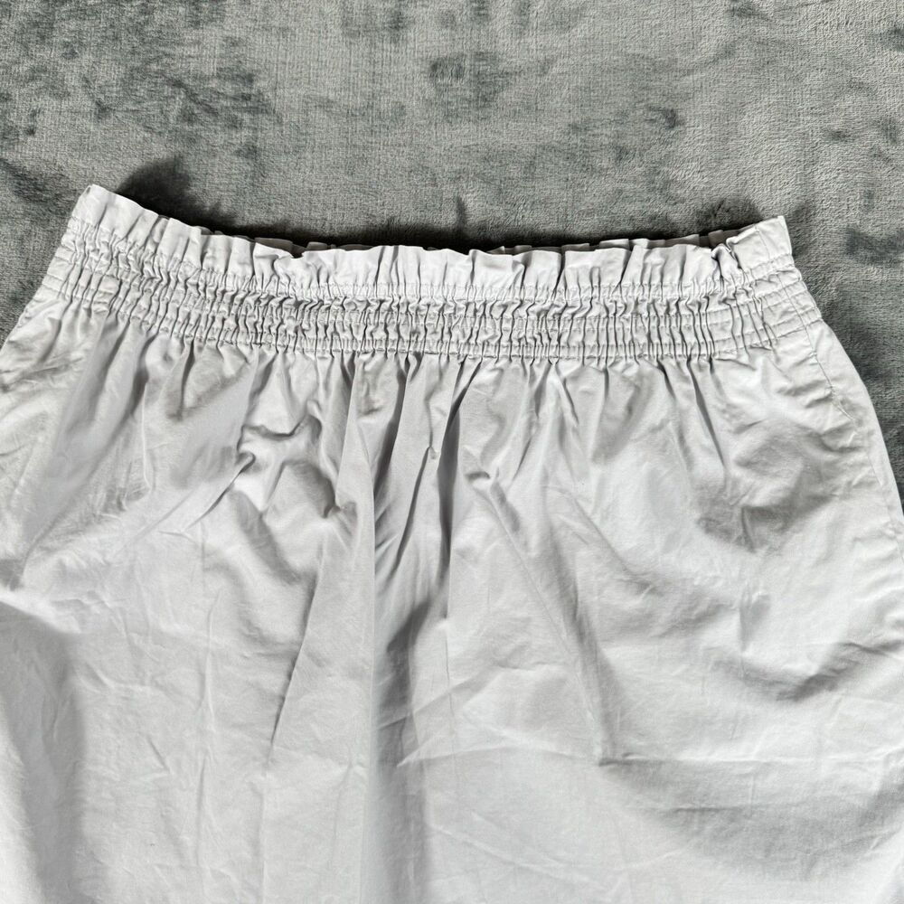 J. Crew Sz 12 Classic 100% Cotton Smocked Waist Mini Skirt With Pockets Gray - Picture 5 of 10